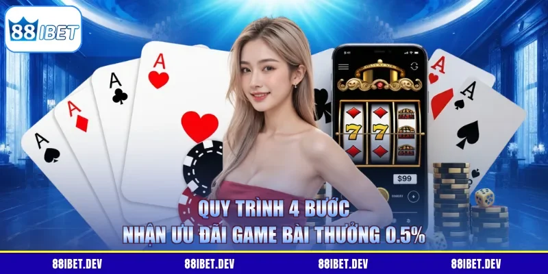 Quy trình 4 bước nhận ưu đãi game bài thưởng 0.5%